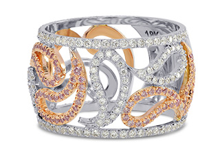 Leibish & Co. - Pink and White Diamond Designer Ring (Image: Courtesy of Leibish & Co.) Leibish & Co. - Pink and White Diamond Designer Ring (Image: Courtesy of Leibish & Co.)