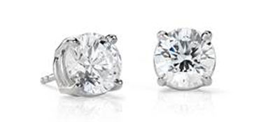 Diamond Stud Earrings in Platinum (4 ct. tw.) at Blue Nile