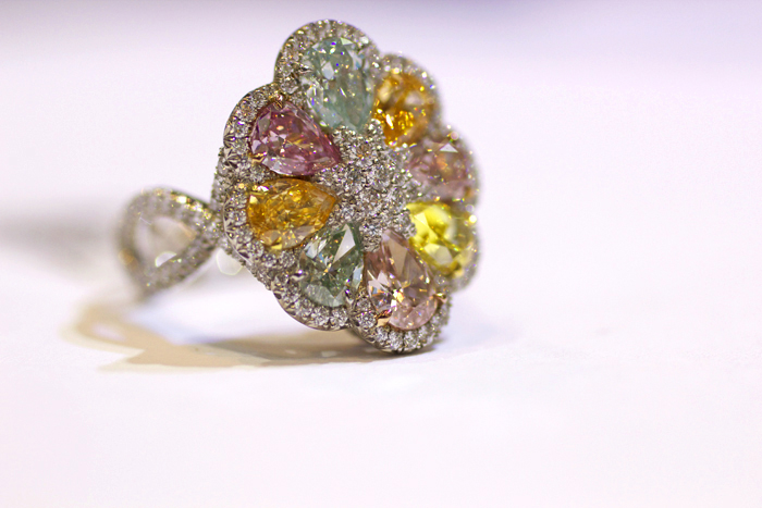 Rahaminov Diamonds Vibrant Bloom diamond ring • Image Erika Winters