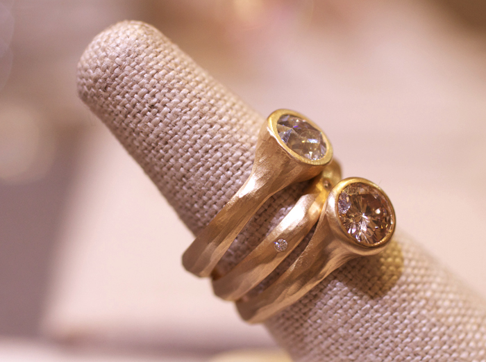 Diamond engagement rings designed by Rebecca Overmann • Image Erika Winters