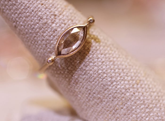 Rose-cut diamond ring designed by Rebecca Overmann • Image Erika Winters