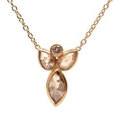 Gray Angel rose-cut necklace by Rebecca Overmann