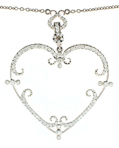 'Filagreen' heart pendant by Rhonda Faber Green