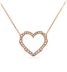 Petal diamond heart pendant at Ritani