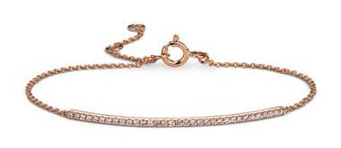Delicate Diamond Bar Bracelet in 14k Rose Gold (1/5 ct. tw.)