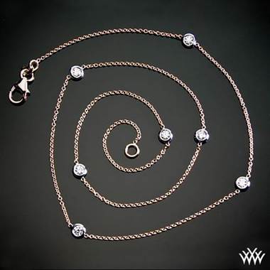 0.50ctw 18k Rose Gold “Whiteflash by the Yard” Diamond Necklace at Whiteflash