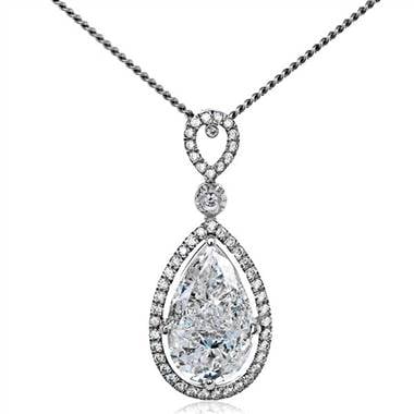 Simon G PP148 Simon G “Mosaic Collection” Pear Shaped Pave Diamond Pendant at Solomon Brothers