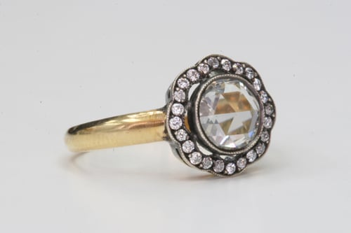 Vintage Inspired Rose-Cut Diamond Engagement Ring by Single Stone