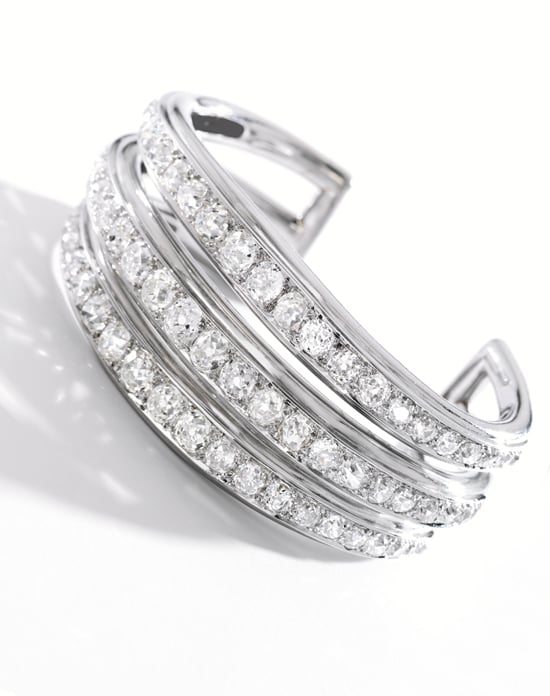 Triple-band diamond cuff bracelet by Suzanne Belperron • Sotheby's