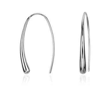 Dew Drop Threader Earrings in Sterling Silver at Blue Nile