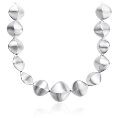 Twisted Pebble Necklace in Sterling Silver at Blue Nile