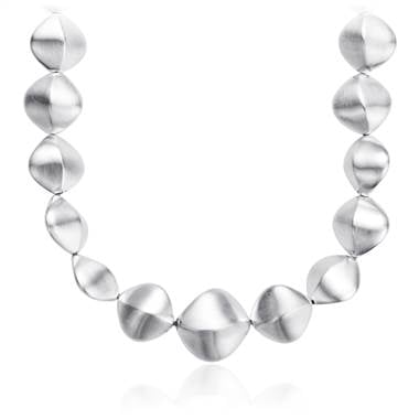 Twisted Pebble Necklace in Sterling Silver at Blue Nile