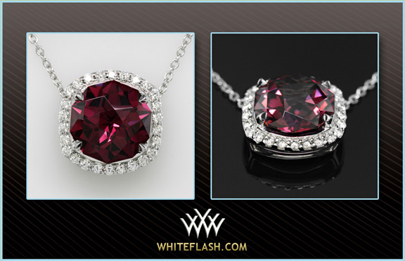 TBT Babyblue033 Whiteflash Garnet Halo Pendant (Glamour Shots) - image by Whiteflash