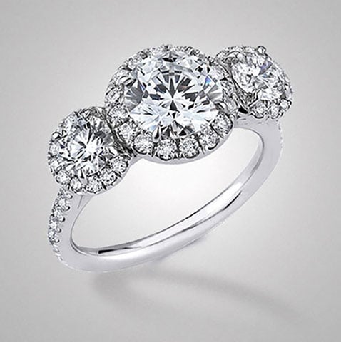 Jane101's 3 Stone Pave Halo (Top View) - image by Victor Canera Jane101's 3 Stone Pave Halo (Top View) - image by Victor Canera