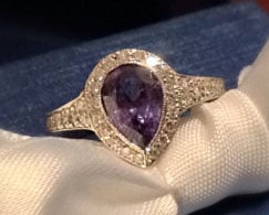 JoCoJenn's Amazing Color Changing Alexandrite Bezel Halo Pear Ring (Top View) - image by JoCoJenn JoCoJenn's Amazing Color Changing Alexandrite Bezel Halo Pear Ring (Top View) - image by JoCoJenn