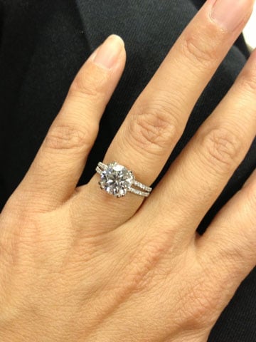 Malbec54's Pave Split Shank Engagement Ring (Hand View) - image by Malbec54 Malbec54's Pave Split Shank Engagement Ring (Hand View) - image by Malbec54