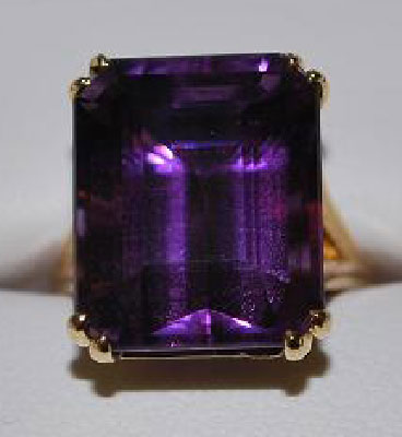 ManhattanLawyer's 15.38 Carat Amethyst Right Hand Ring (Top View) - image by ManhattanLawyer