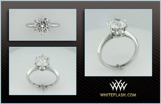 MaryAlaina's Tiffany Reproduction Reset Engagement Ring (New Setting) - image by Whiteflash