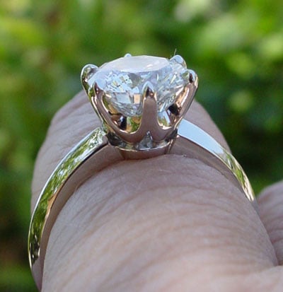 MaryAlaina's Tiffany Reproduction Reset Engagement Ring (Side View) - image by MaryAlaina