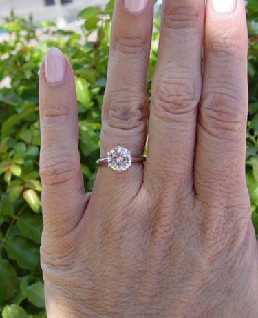 MaryAlaina's Tiffany Reproduction Reset Engagement Ring (Hand View) - image by MaryAlaina