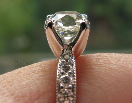 ecf8503's 10th Anniversary:  Old Mine Cut Diamond Ring (Side View) - image by ecf8503