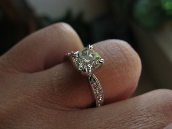 ecf8503's 10th Anniversary:  Old Mine Cut Diamond Ring (Hand View) - image by ecf8503