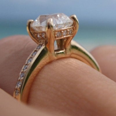 lokelani's Rose Gold August Vintage Cushion (AVC) Engagement Ring (Side Angle View) - image by lokelani lokelani's Rose Gold August Vintage Cushion (AVC) Engagement Ring (Side Angle View) - image by lokelani