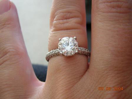 Stellamarina's 1.24 Carat Vatche Half Pave Engagement Ring (Hand View) - image by Stellamarina Stellamarina's 1.24 Carat Vatche Half Pave Engagement Ring (Hand View) - image by Stellamarina