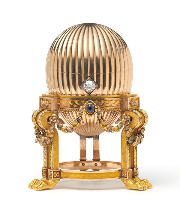 Fabergé imperial egg on display at Wartski in April 2014