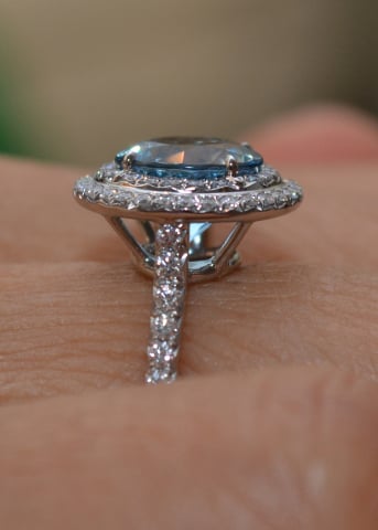 Tiffany Soleste Ring with Aquamarine Tiffany Soleste Ring with Aquamarine