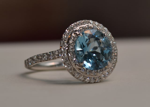 Tiffany Soleste Ring with Aquamarine