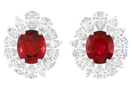 Van Cleef & Arpels ruby and diamond earrings