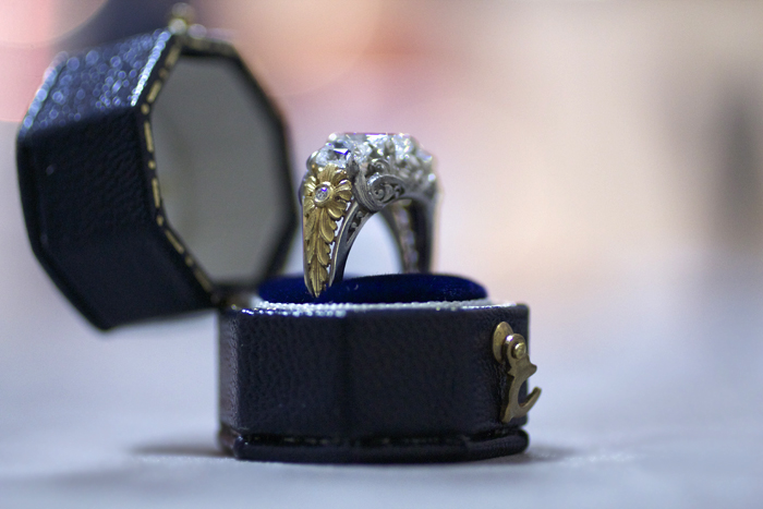 3-stone engagement ring by Van Craeynest