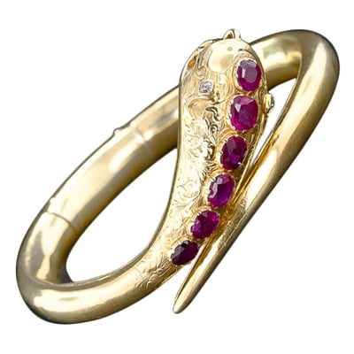 Victorian ruby snake bracelet • Lang Antiques at 1stdibs.com 