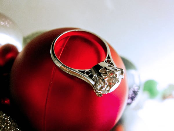 Vintage Old European Cut Platinum Diamond Ring Vintage Old European Cut Platinum Diamond Ring