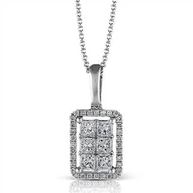 Zeghani ZP436 “Vintage Vixen Collection” Rectangular Shape Diamond Pendant at Solomon Brothers