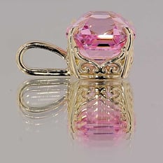 Pink OctaCZ pendant from High Performance Diamonds