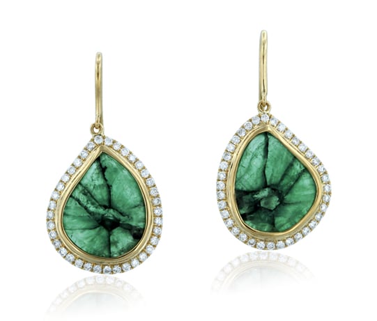 Yael Designs Serendipity Collection - Trapiche Emerald Earrings