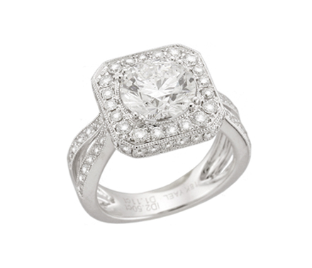 Yael Novelique Halo Diamond Engagement Ring