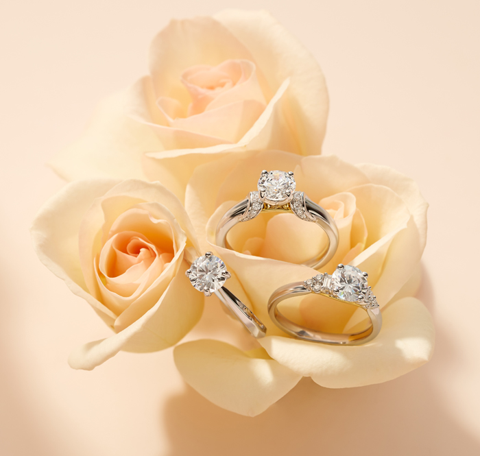 Assorted Truly Zac Posen diamond engagement rings at Blue Nile