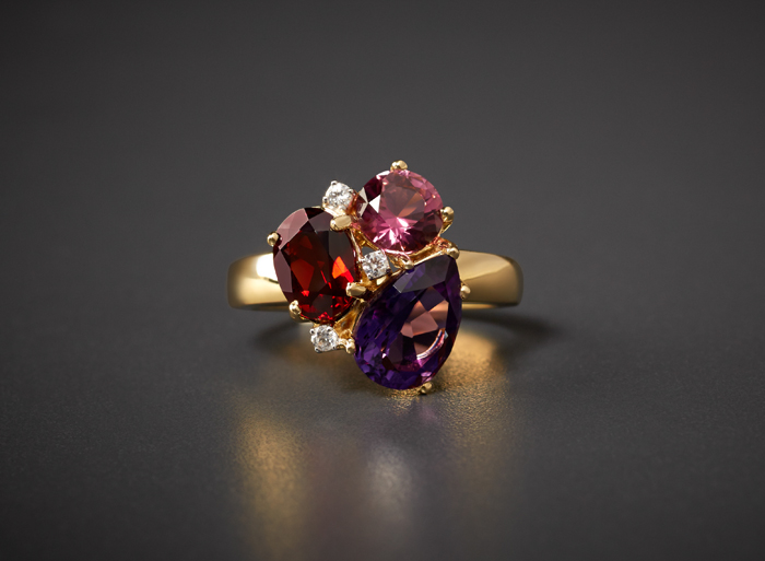 ZAC Zac Posen ring with amethyst, garnet, and pink tourmaline at Blue Nile