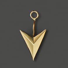 Zoe Chicco 14k yellow gold arrowhead single earring jacket