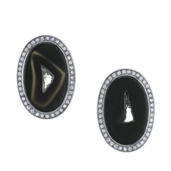 Adeler Onyx and Diamond Earrings