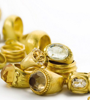 22k gold rings by Anat Gelbard