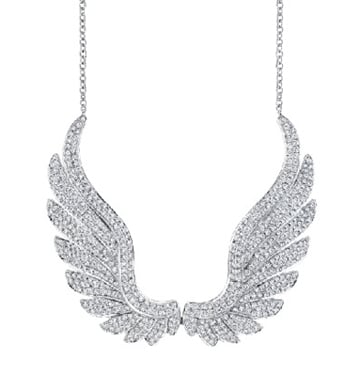 Anita Ko pave diamond Wings Necklace