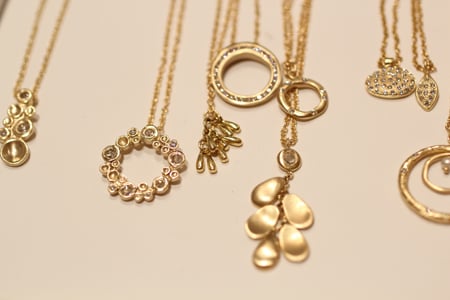 Anne Sportun gold diamond pendants Couture 2011