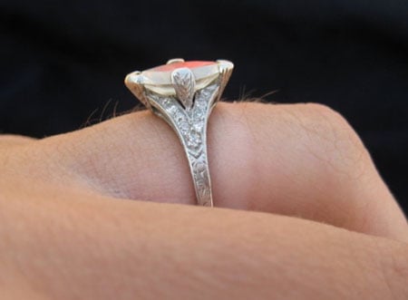 Antique Diamond Ring with Marquise Cut