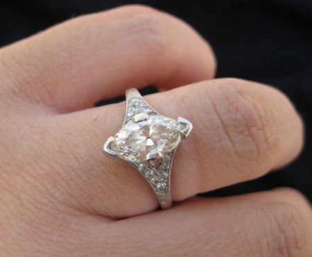 Antique Marquise Cut Diamond Ring