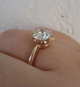 Vintage Rose Gold Engagement Ring