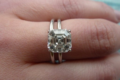 Asscher-Cut Diamond Engagement Ring